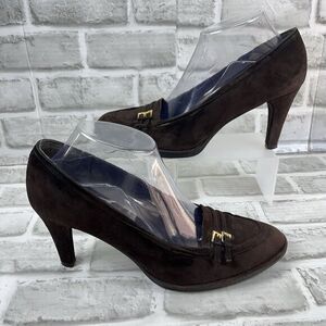 Stuart Weitzman Women's Size 10 Brown Suede Vintage Heel Pumps Shoes